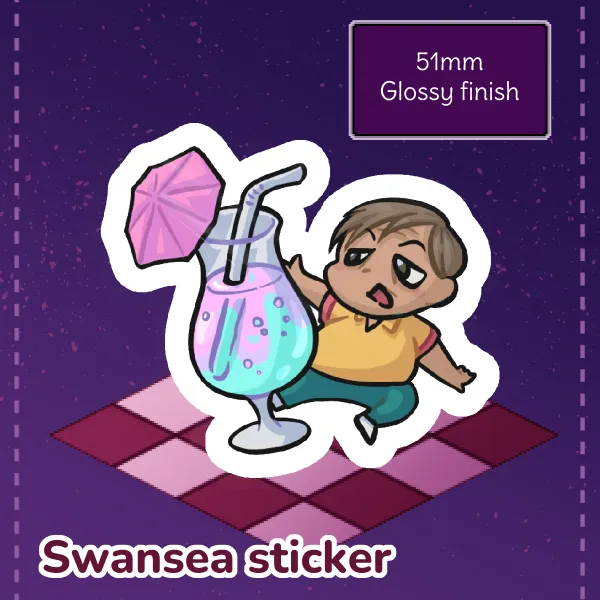 Swansea Die Cut Sticker (Mouthwashing)