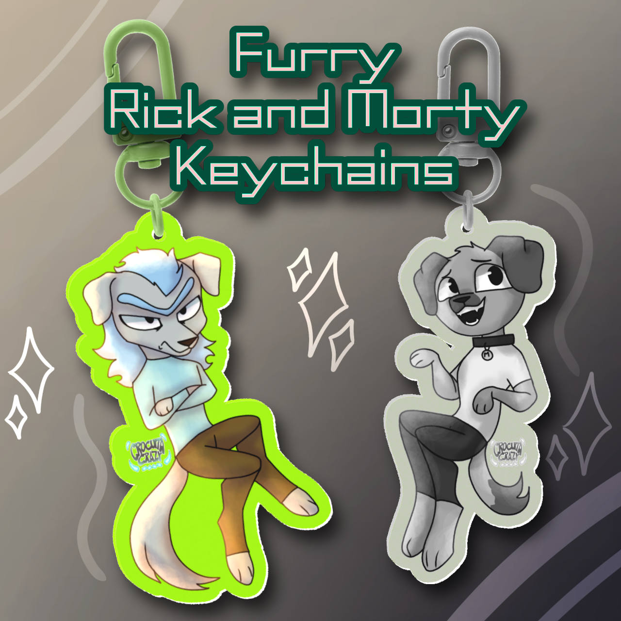 Rick and Morty Furry Rick Acrylic Keychain