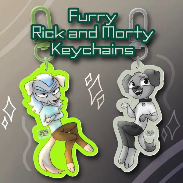 Rick and Morty Furry Rick Acrylic Keychain