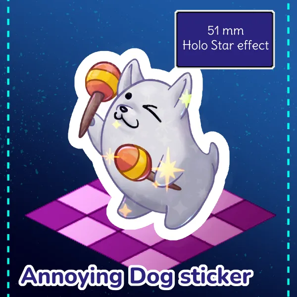 Annoying Dog Die Cut Sticker (Deltarune)
