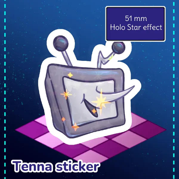 Tenna Die Cut Sticker (Deltarune)