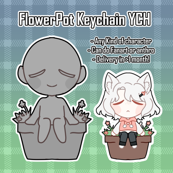 FlowerPot Keychain YCH