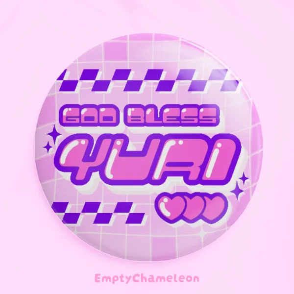 God Bless Yuri Button Badge
