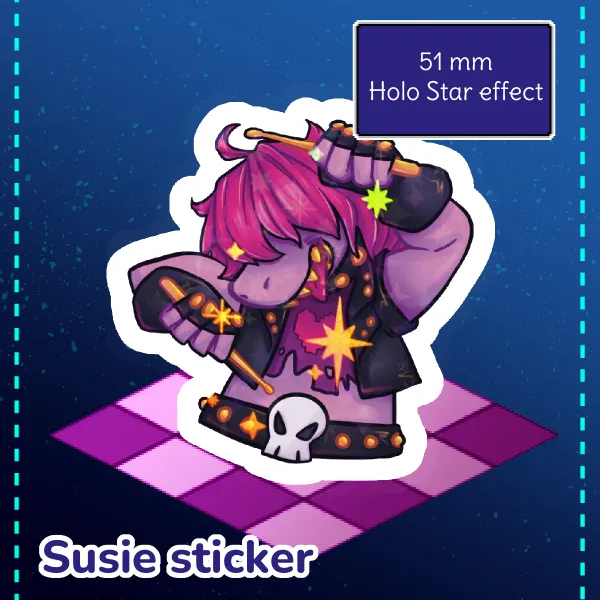 Susie Die Cut Sticker (Deltarune)