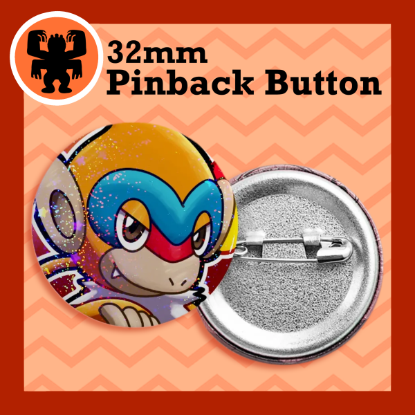 Monferno Holographic Pinback Button
