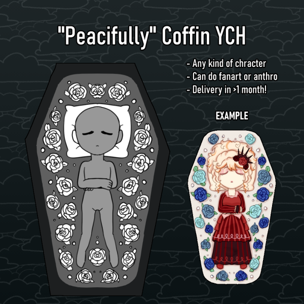 "Peacefully" Coffin Badge [YCH]
