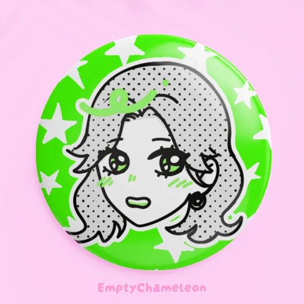 Green Yuri Aya Button Badge