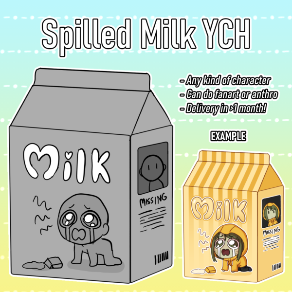 Spilled milk [Milk Carton Badge YCH]
