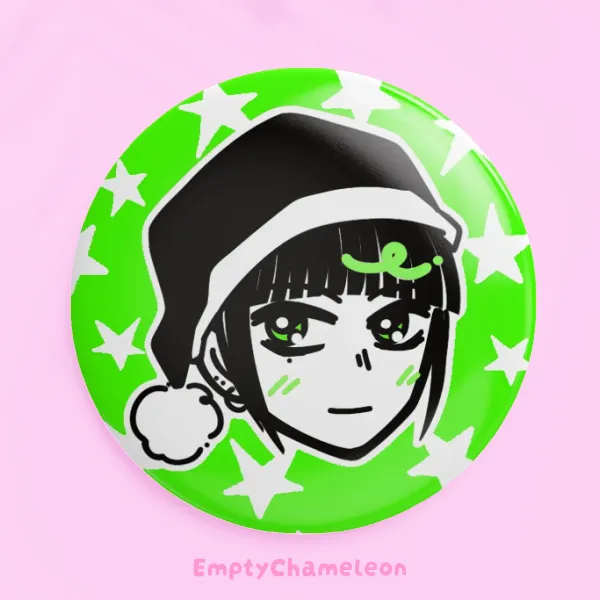 Green Yuri Mitsuki Button Badge