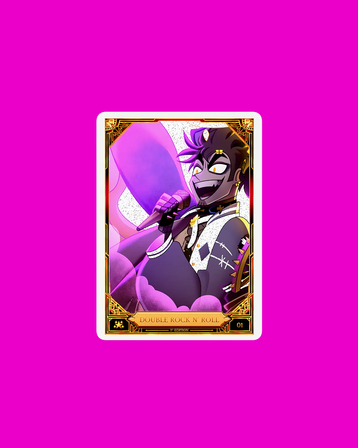 Hazbin Hotel Trading Fancards: DOUBLE ROCK N' ROLL PROMO CARD [ 01 ]