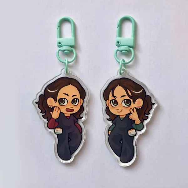 Trinity Santos Keychain (Mint Blue Clasp)