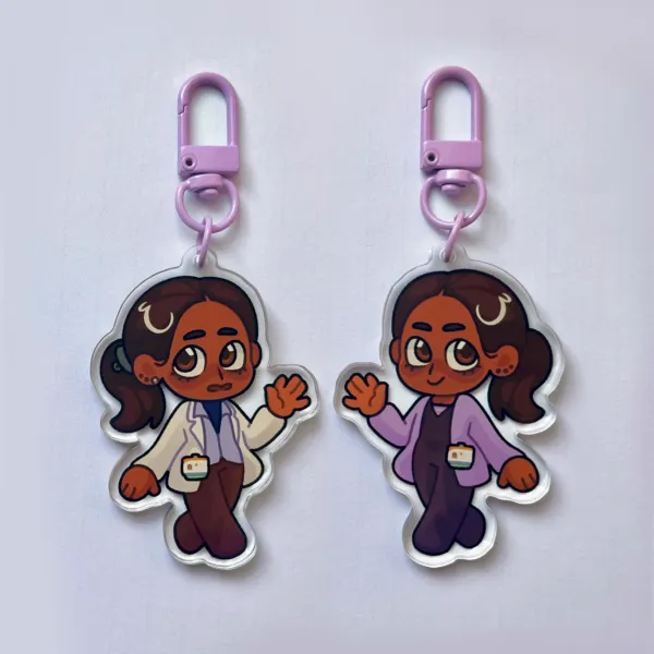 Victoria Javadi Keychain (Purple Clasp)