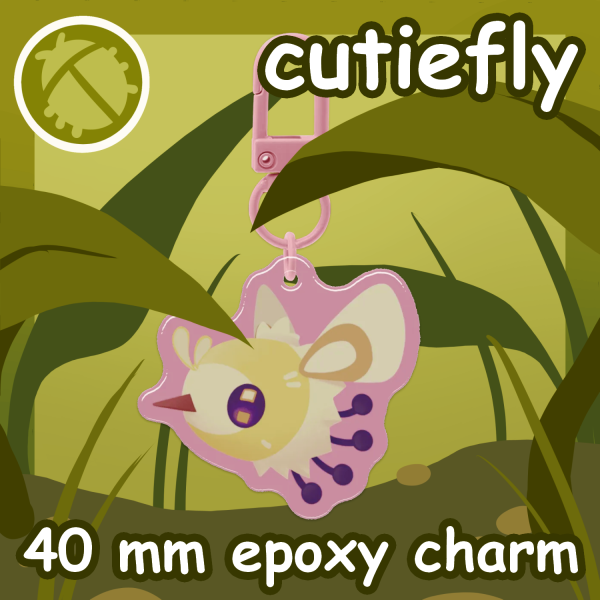 Cutiefly 40mm Epoxy Keychain