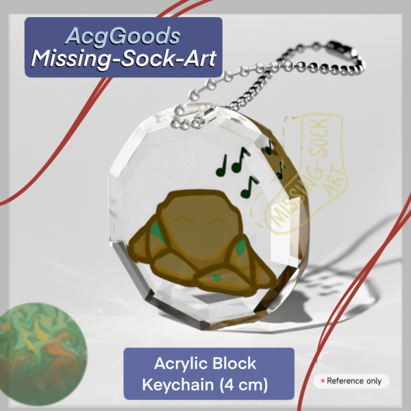 Content Rocky in an Orb- Gemstone Acrylic Keychain 4cm