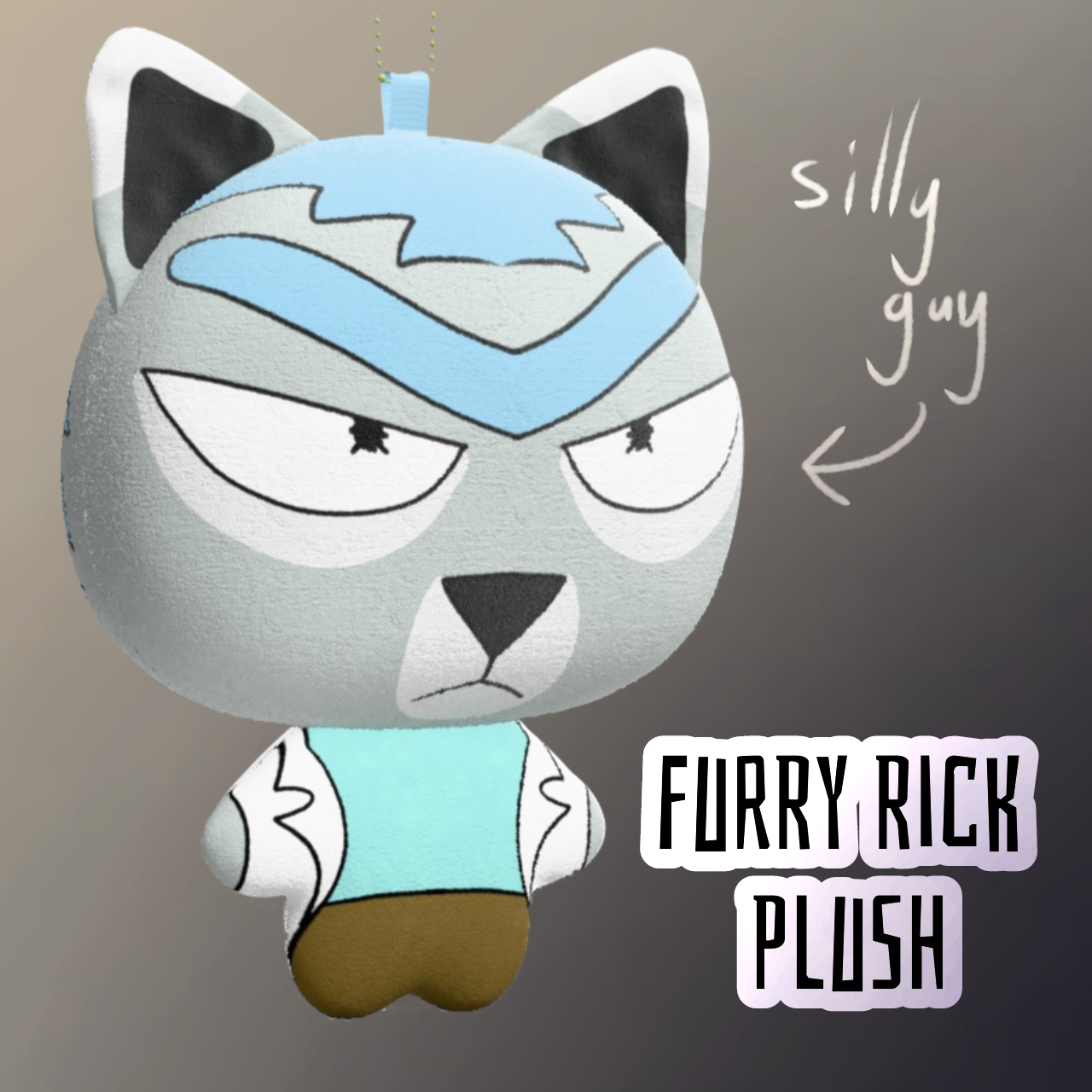Furry Rick Plush Keychains