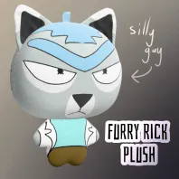 Furry Rick Plush Keychains