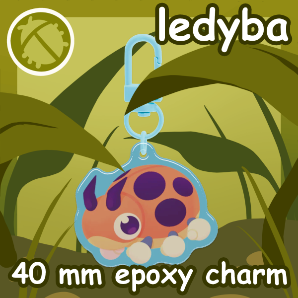 Ledyba 40mm Epoxy Keychain