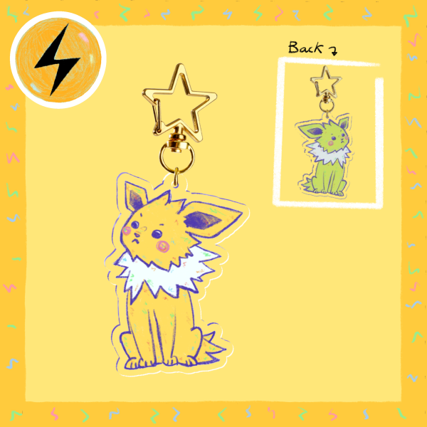 Jolteon Clear Acrylic Keychains