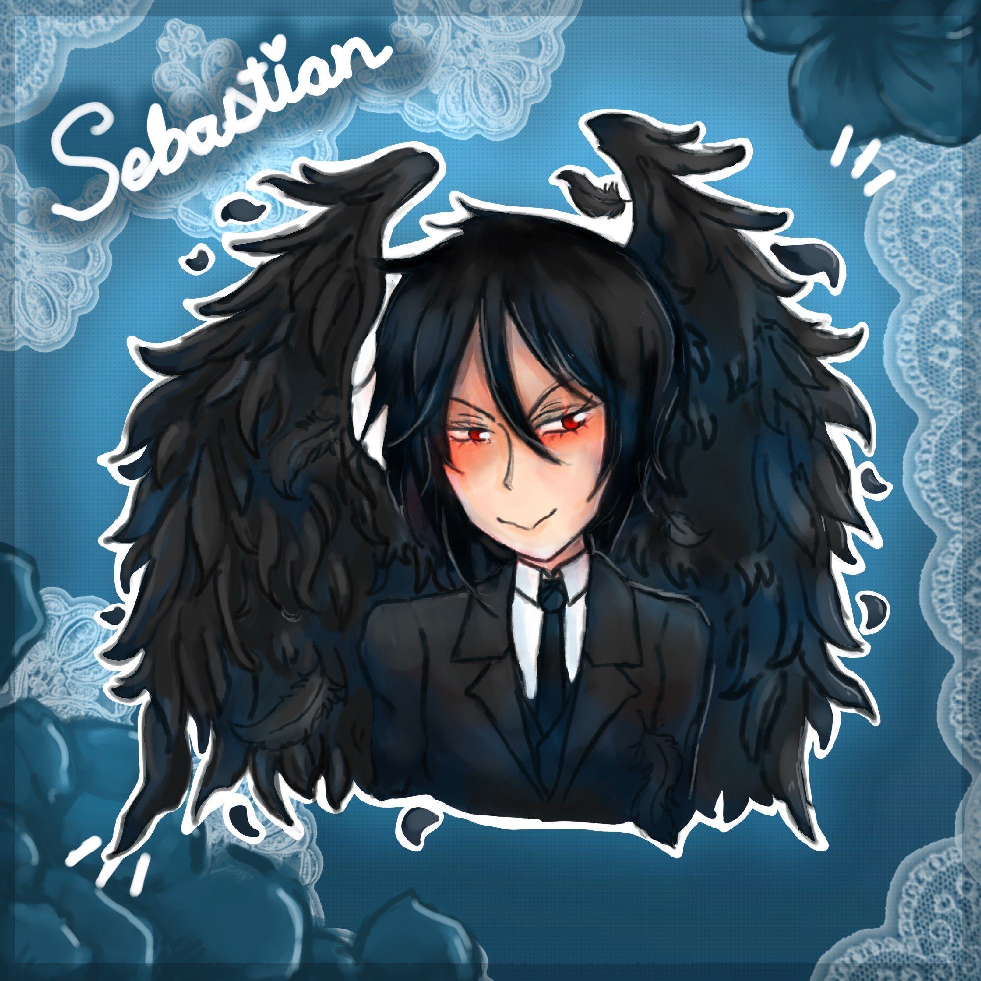 ⏾ Sebastian Holographic Sticker ⏾