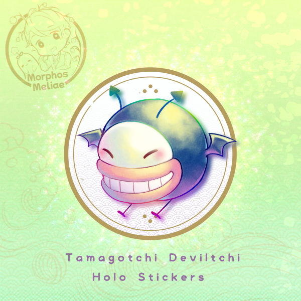 Tamagotchi Deviltchi Holo Stickers