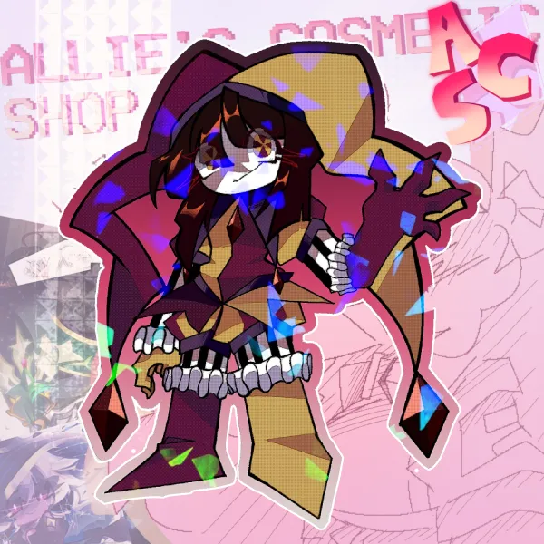[Halloween] TADC Evil pomni Colored Edge Die Cut Sticker٭✧