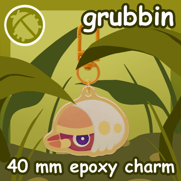 Grubbin 40mm Epoxy Keychain