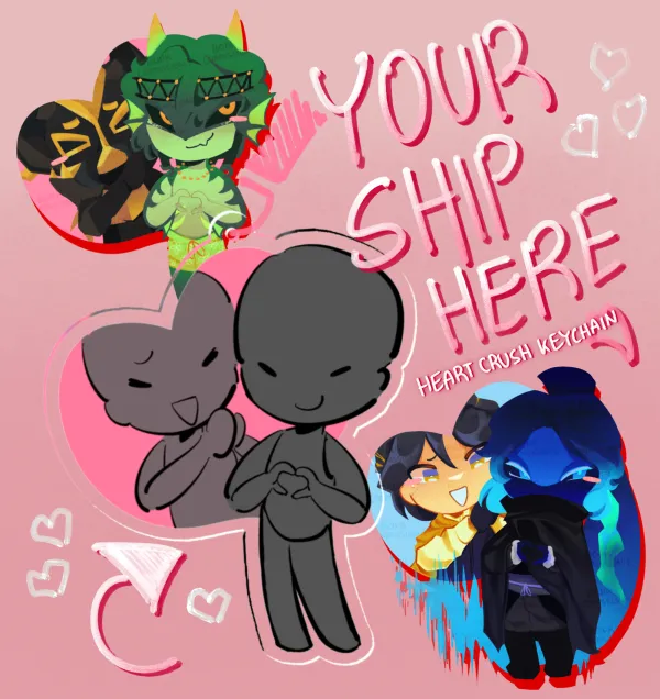 YCH HEART CRUSH KEYCHAIN