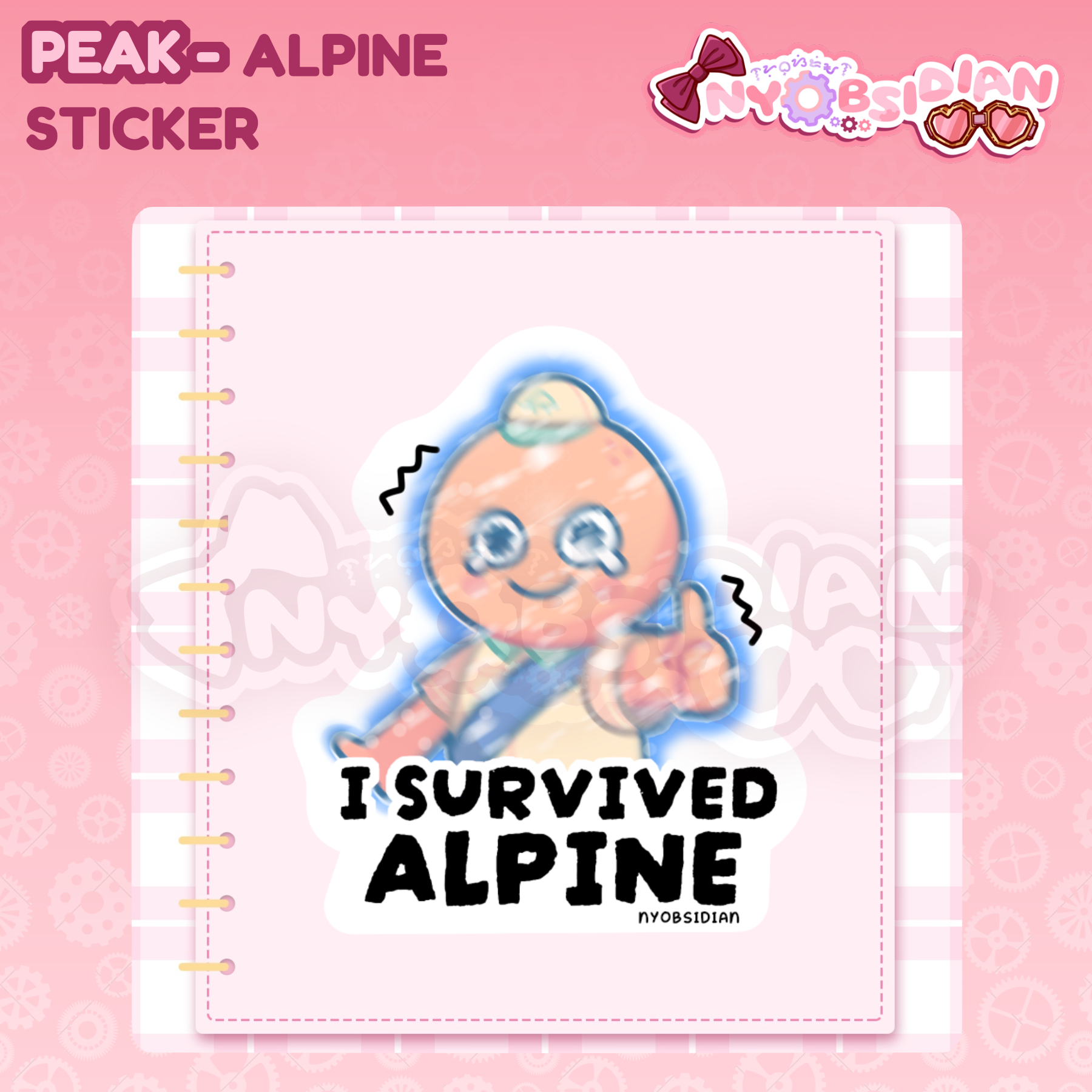 PEAK - I Survived Alpine Sticker