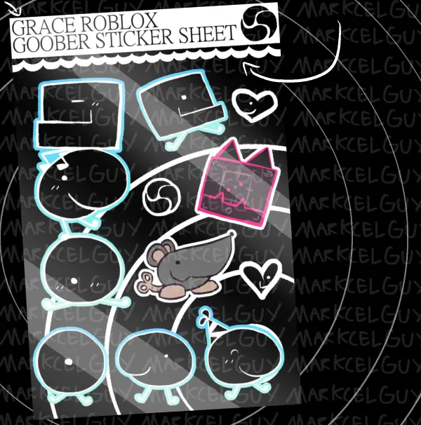 Grace Roblox Goober Sticker Sheet