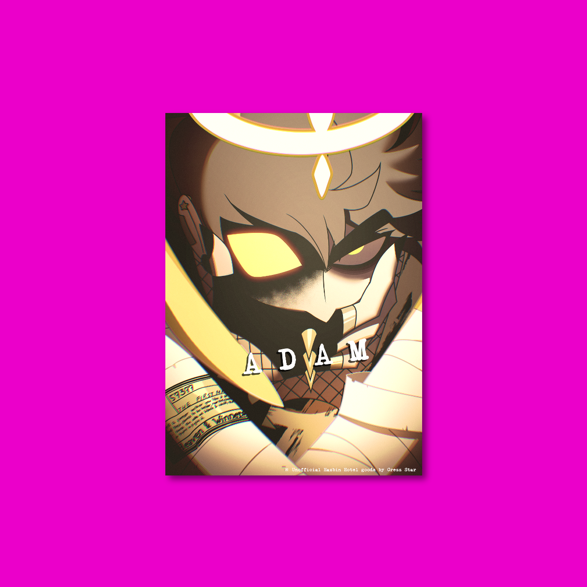 Hazbin Hotel: ROCK N' ROLL Adam 'DOWN WITH THE SINNERS' 2026 (11.6" x 8.2" poster)