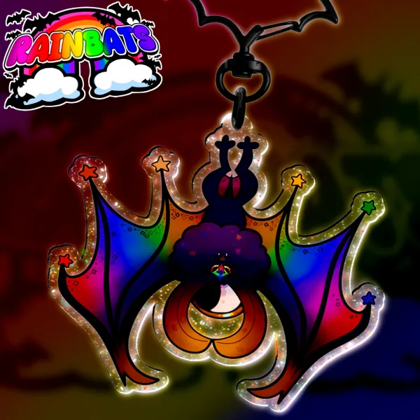 [RAINBATS!] The Black Prismabat Keychain!