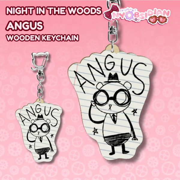 [NITW] Angus Wooden Keychain