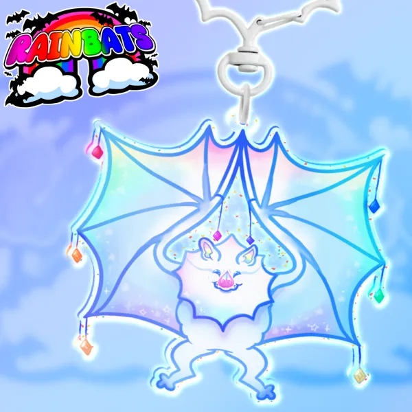 [RAINBATS!] The White Prismabat Keychain!