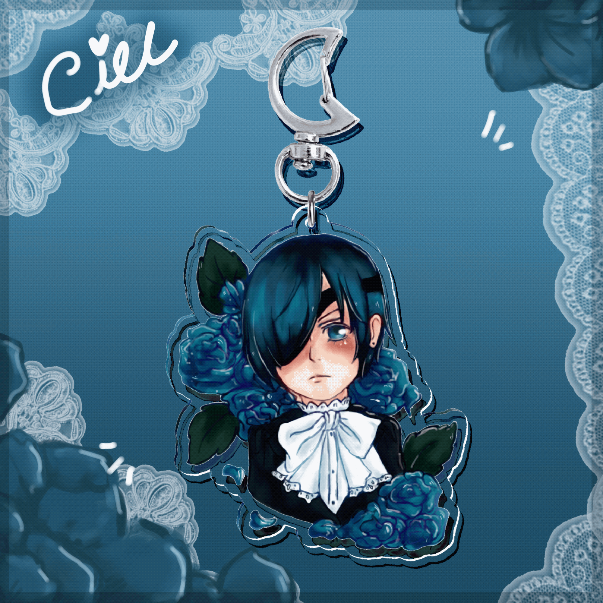 ⏾ Black Butler Ciel Acrylic Keychain ⏾