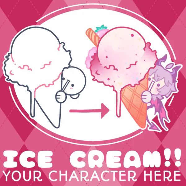 Ice Cream ♡ Custom YCH Keychain