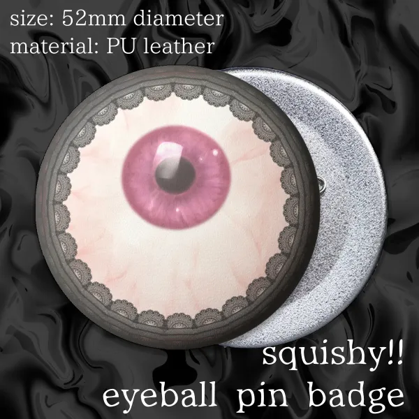 Squishy Eyeball Pin Badge