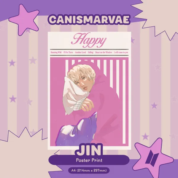 BTS Jin Happy Poster Print