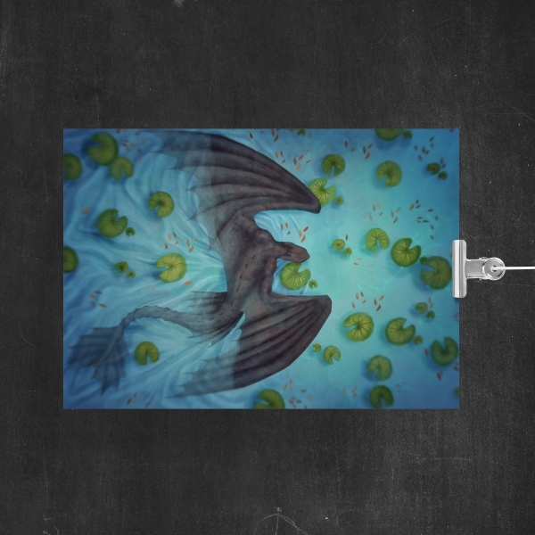 Toothless swimming Poster