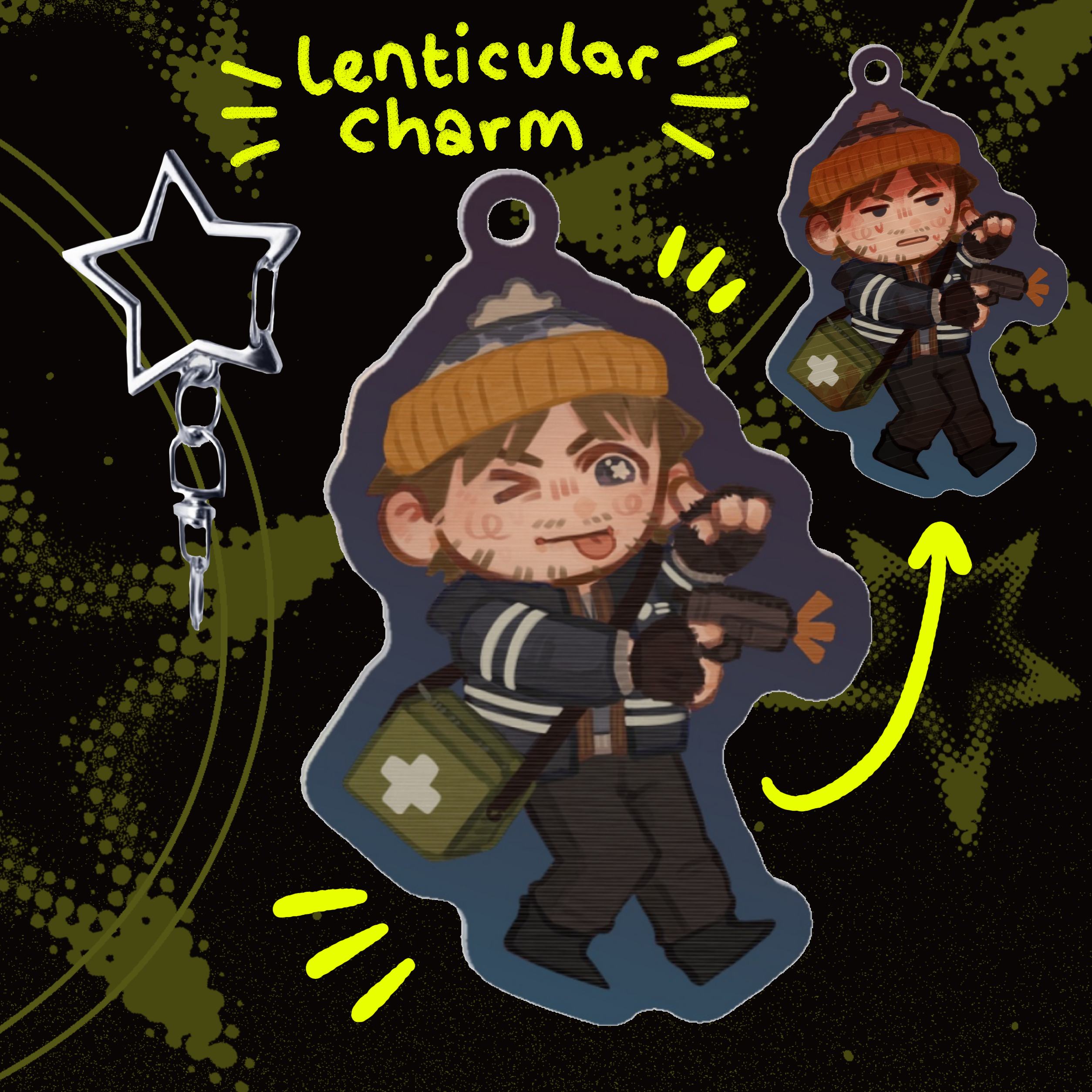 Bryan's no good very bad day - Shaped Lenticular Acrylic Pendant