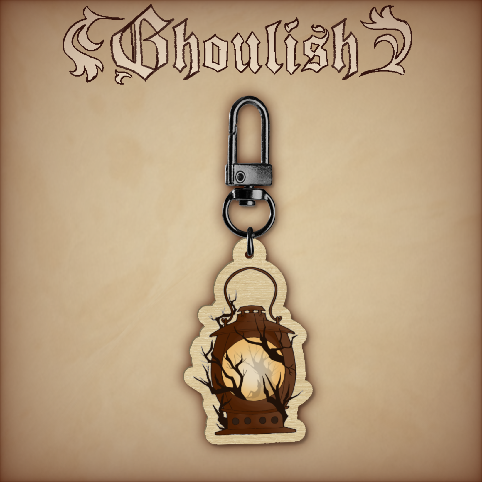 The Woodsman’s Lantern Wooden Keychain