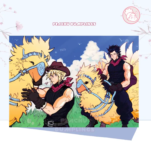 Print- Chocobo Cowboys (Large)🐥