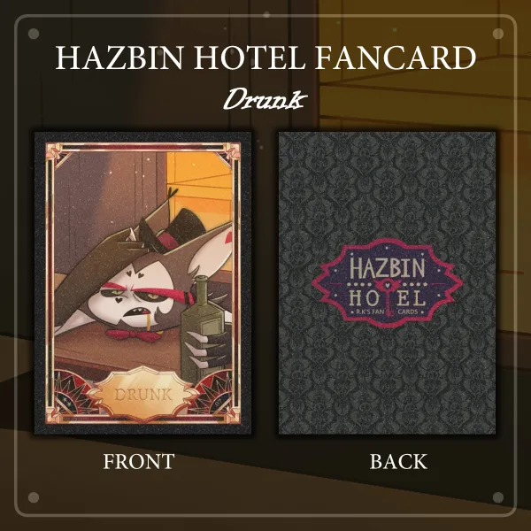Hazbin Hotel Fancard - Drunk