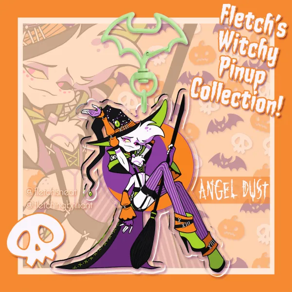 Witchy Pinups! Keychain ~Angel Dust~