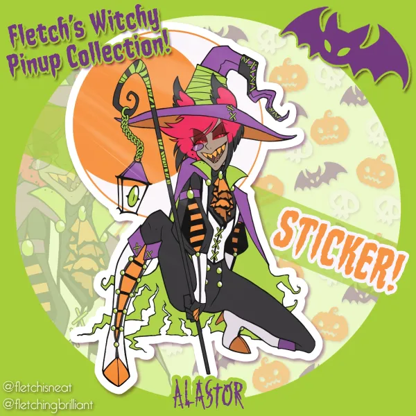 Witchy Pinups! STICKER ~Alastor~