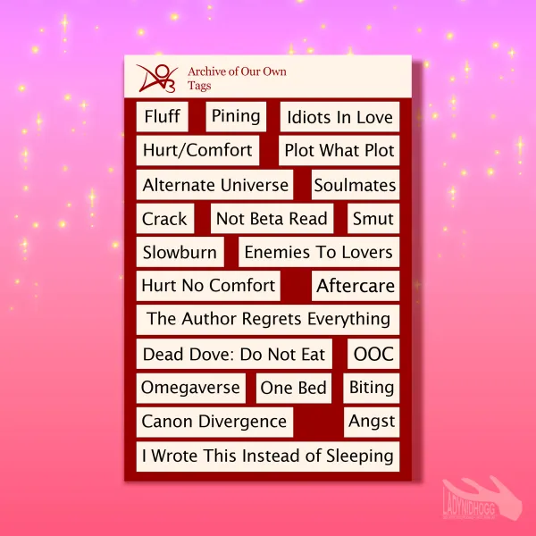 AO3 Tags || Stickers Sheet