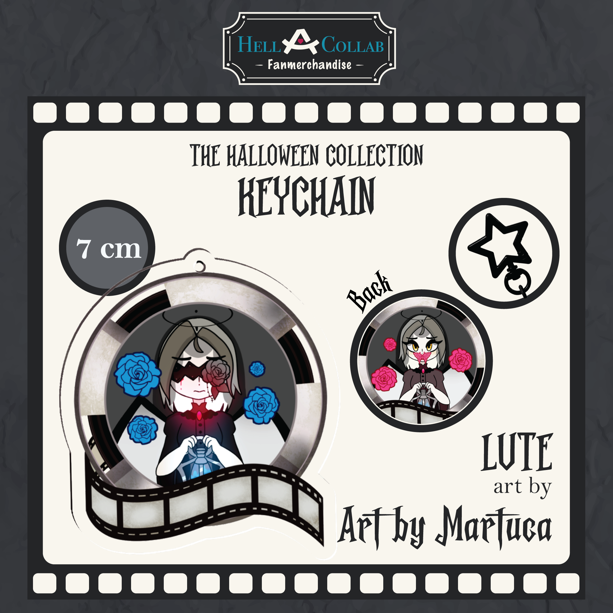 Lute keychain || hell-a-collab halloween