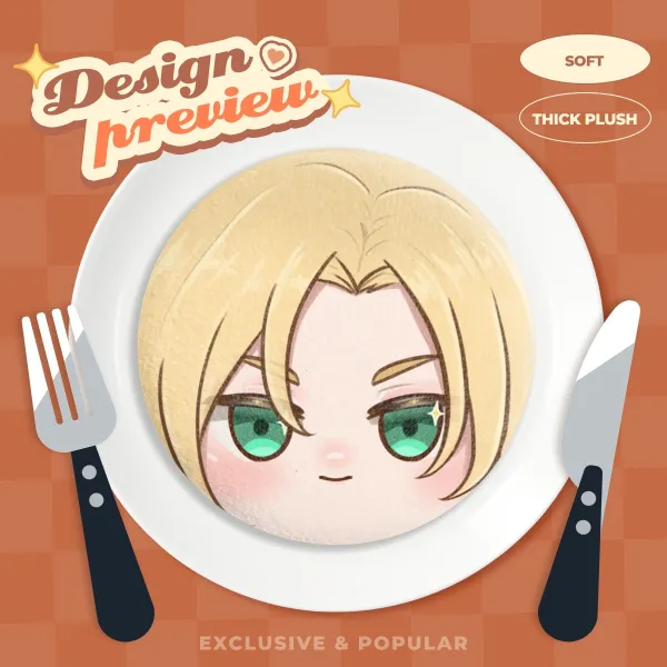 Ash lynx Plush Badge - banana fish