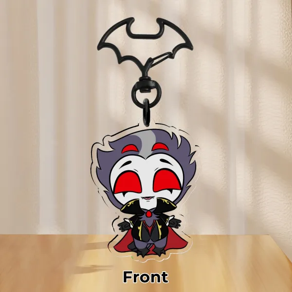 Stolas Halloween Helluva Boss Chibi Clear Acrylic Keychain