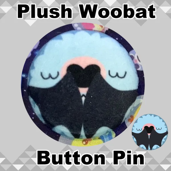 2.3" Plush Woobat Badge