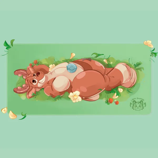 Desk Playmat Patched Pool Toy Deer (Frontside) Playmat